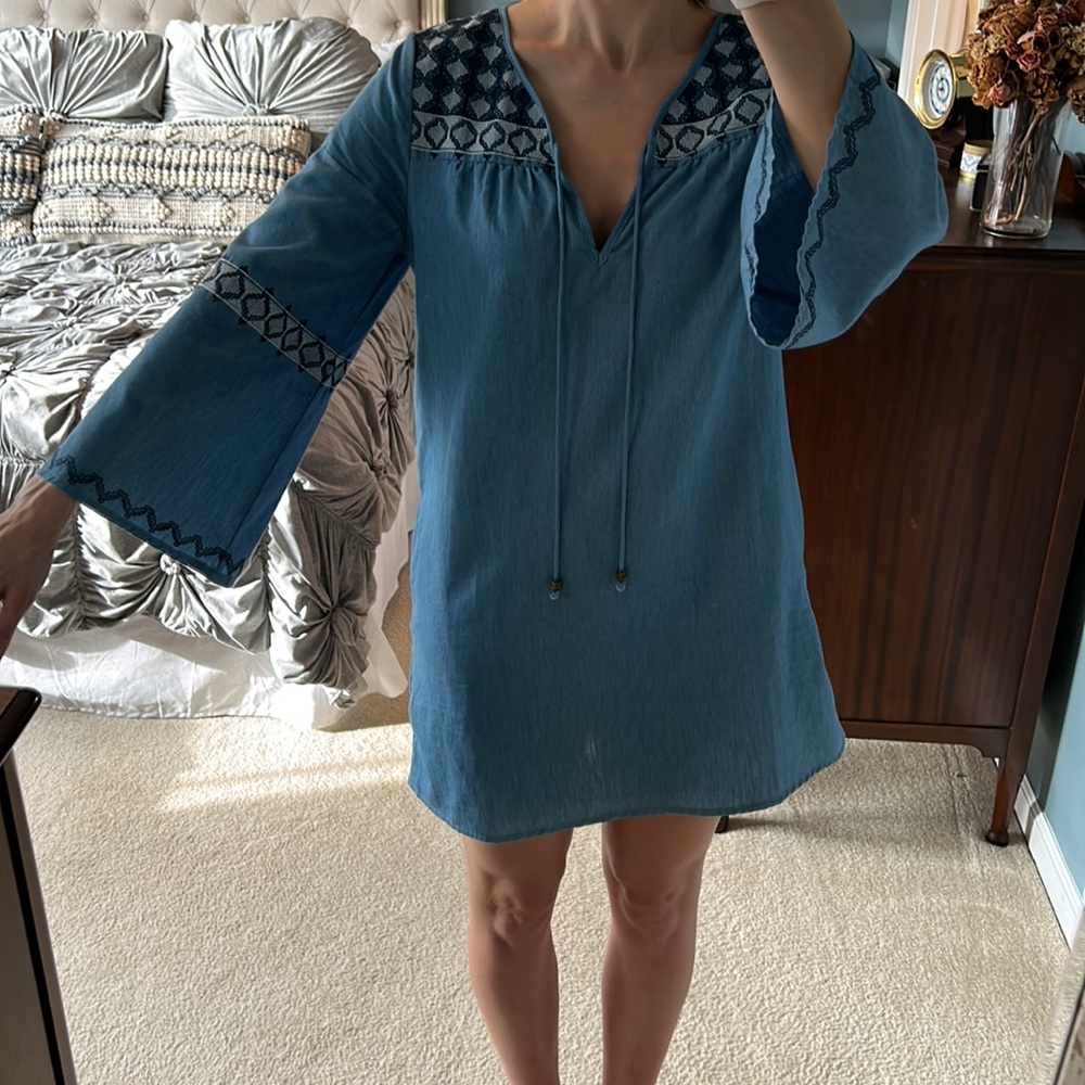 Karlie embroidered tunic dress